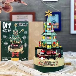 image-Christmas House Building Blocks Gifts Children'S Toys Puzzle Assembling Creative Ornaments