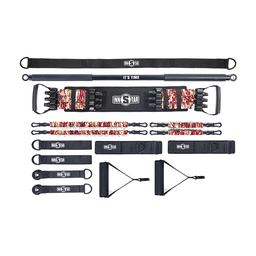 image-High Quality Latex Resistance Bands Set With Workout Bar Workout Bench Adjustable Home Exercise