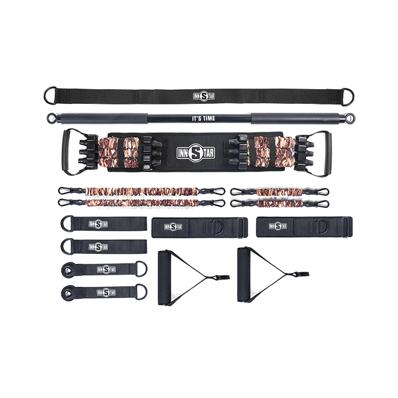 image-High Quality Latex Resistance Bands Set With Workout Bar Workout Bench Adjustable Home Exercise
