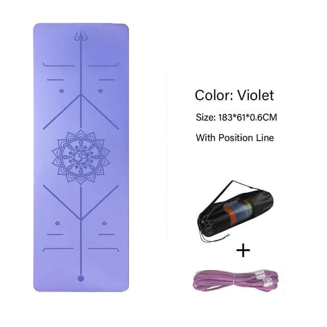 image-Exercise-Pad Non-Slip-Mat Position-Line Gymnastics Tpe Yoga Fitness Pilates Double-Layer