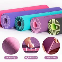 image-Exercise-Pad Non-Slip-Mat Position-Line Gymnastics Tpe Yoga Fitness Pilates Double-Layer