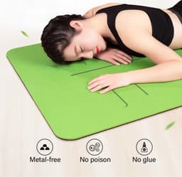 image-Exercise-Pad Non-Slip-Mat Position-Line Gymnastics Tpe Yoga Fitness Pilates Double-Layer