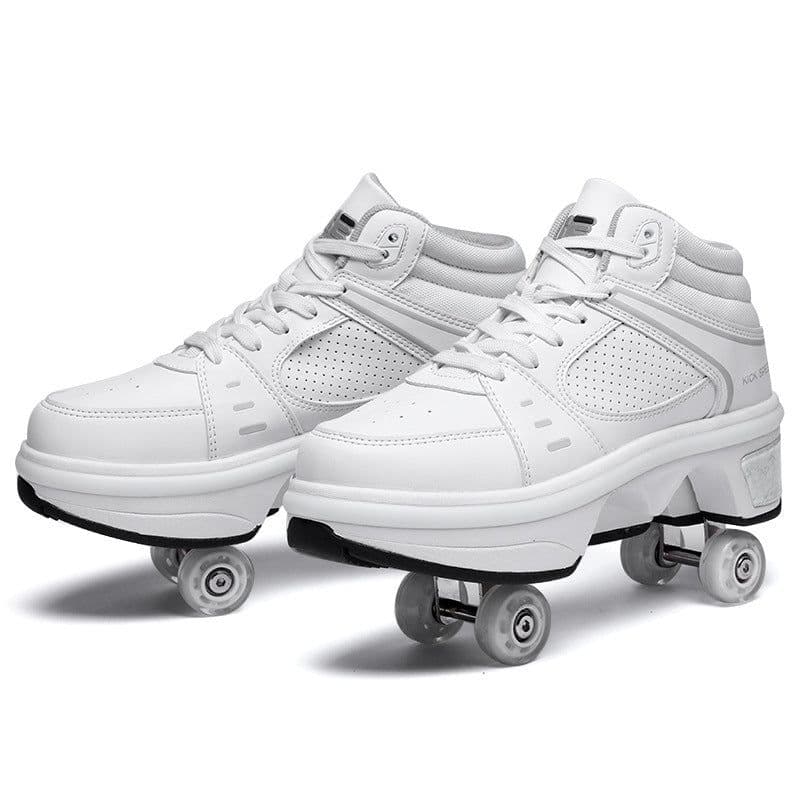 image-Good Product Dual-purpose Roller Skates, Deformed Shoes, Double Row Roller Skates