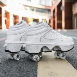 image-Good Product Dual-purpose Roller Skates, Deformed Shoes, Double Row Roller Skates
