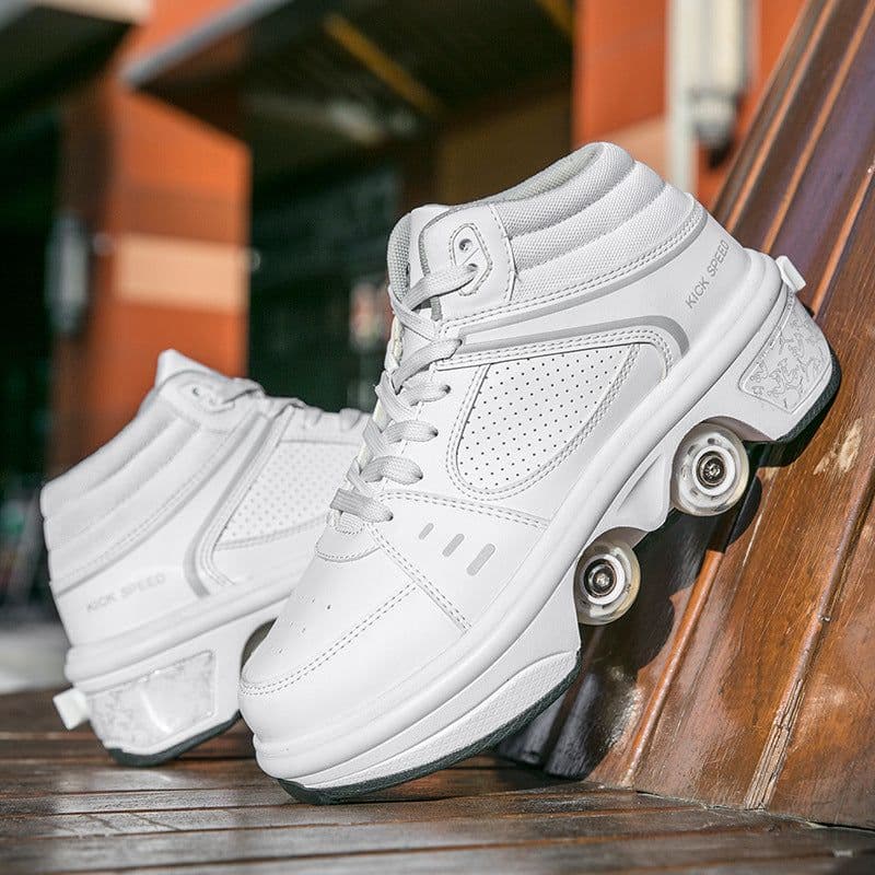 image-Good Product Dual-purpose Roller Skates, Deformed Shoes, Double Row Roller Skates
