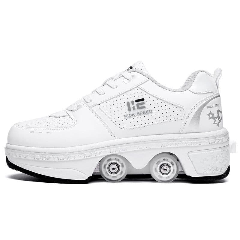 image-Good Product Dual-purpose Roller Skates, Deformed Shoes, Double Row Roller Skates