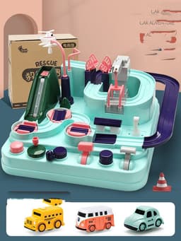 image-Car Adventure Adventure Toys Children Toy Girls Car Park 3 Train 4 Car Track Kids Toy