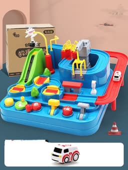 image-Car Adventure Adventure Toys Children Toy Girls Car Park 3 Train 4 Car Track Kids Toy