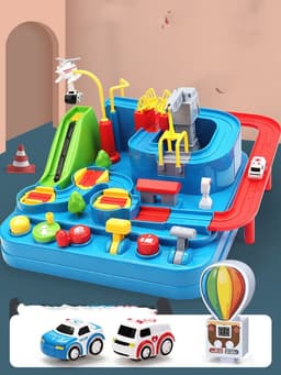 image-Car Adventure Adventure Toys Children Toy Girls Car Park 3 Train 4 Car Track Kids Toy
