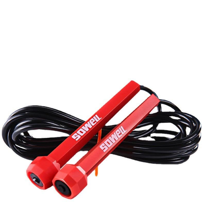 image-Fitness Crossfit Skipping Rope Cord Speed Jumping Exercise Equipment Adjustable Boxing Skipping Sport Jump Rope Red Balck