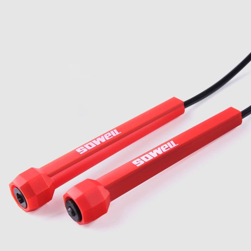 image-Fitness Crossfit Skipping Rope Cord Speed Jumping Exercise Equipment Adjustable Boxing Skipping Sport Jump Rope Red Balck