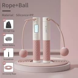 image-Jumping Rope Cordless Type Counting Fitness Exercise Wireless Gravity Weight Ball Fat Burning Female Cordless