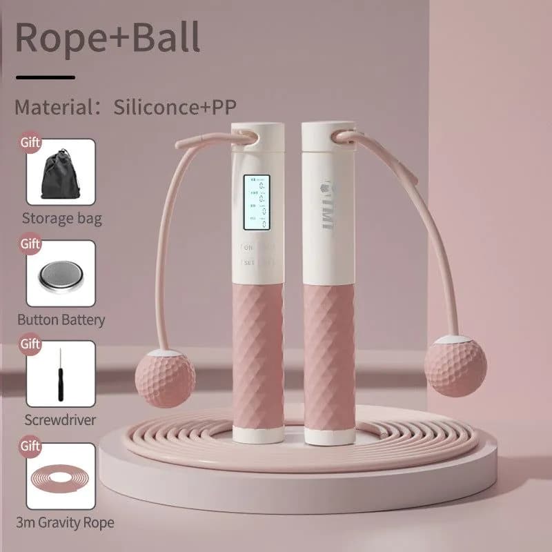 image-Jumping Rope Cordless Type Counting Fitness Exercise Wireless Gravity Weight Ball Fat Burning Female Cordless