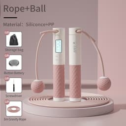 image-Jumping Rope Cordless Type Counting Fitness Exercise Wireless Gravity Weight Ball Fat Burning Female Cordless