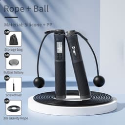 image-Jumping Rope Cordless Type Counting Fitness Exercise Wireless Gravity Weight Ball Fat Burning Female Cordless