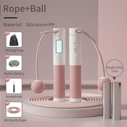 image-Jumping Rope Cordless Type Counting Fitness Exercise Wireless Gravity Weight Ball Fat Burning Female Cordless