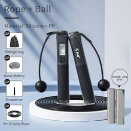 image-Jumping Rope Cordless Type Counting Fitness Exercise Wireless Gravity Weight Ball Fat Burning Female Cordless