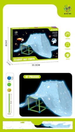 image-Fort Building Kit Construction Blocks Set Kids Toy Tents Fortress Builder Castles Tunnels Diy 3d Play House For Children Gift