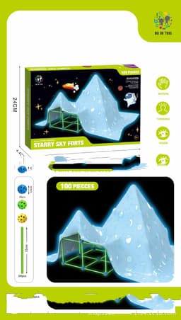 image-Fort Building Kit Construction Blocks Set Kids Toy Tents Fortress Builder Castles Tunnels Diy 3d Play House For Children Gift