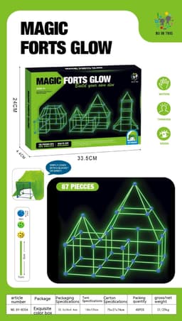 image-Fort Building Kit Construction Blocks Set Kids Toy Tents Fortress Builder Castles Tunnels Diy 3d Play House For Children Gift