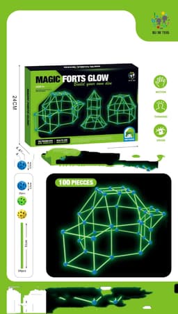 image-Fort Building Kit Construction Blocks Set Kids Toy Tents Fortress Builder Castles Tunnels Diy 3d Play House For Children Gift
