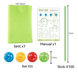 image-Fort Building Kit Construction Blocks Set Kids Toy Tents Fortress Builder Castles Tunnels Diy 3d Play House For Children Gift
