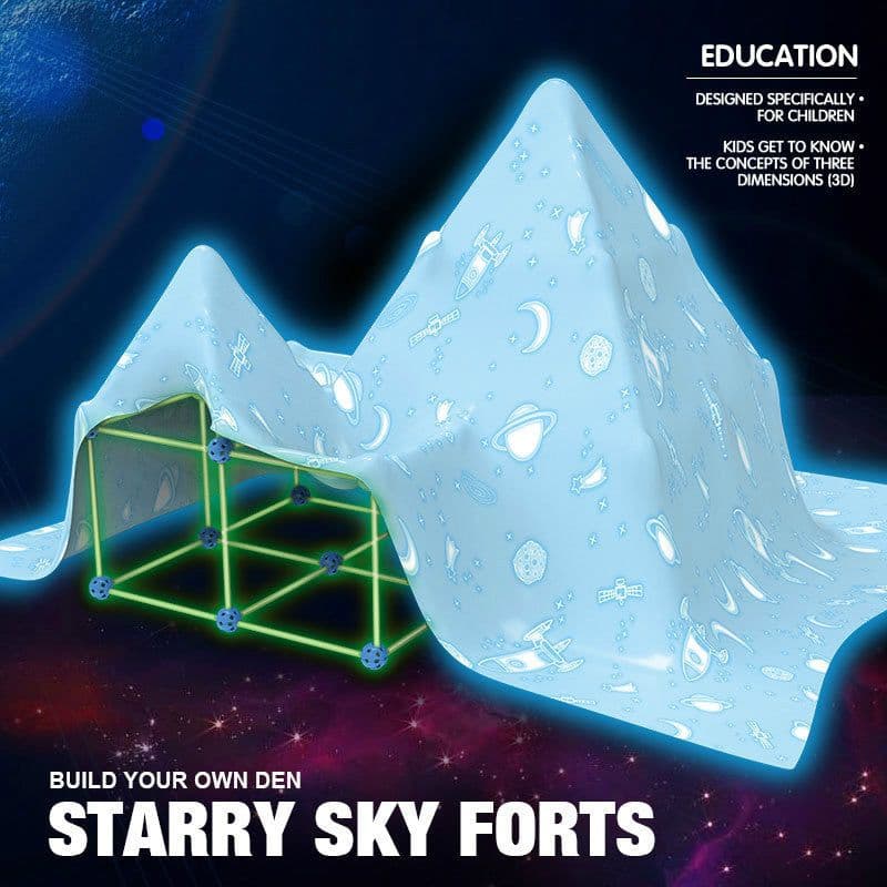 image-Fort Building Kit Construction Blocks Set Kids Toy Tents Fortress Builder Castles Tunnels Diy 3d Play House For Children Gift