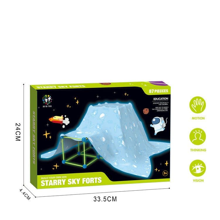 image-Fort Building Kit Construction Blocks Set Kids Toy Tents Fortress Builder Castles Tunnels Diy 3d Play House For Children Gift