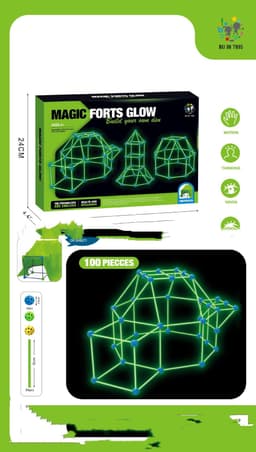 image-Fort Building Kit Construction Blocks Set Kids Toy Tents Fortress Builder Castles Tunnels Diy 3d Play House For Children Gift
