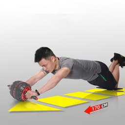 image-Key Abdominal Set Curl Abdominal Muscle Training Automatic Rebound Abdominal Wheel