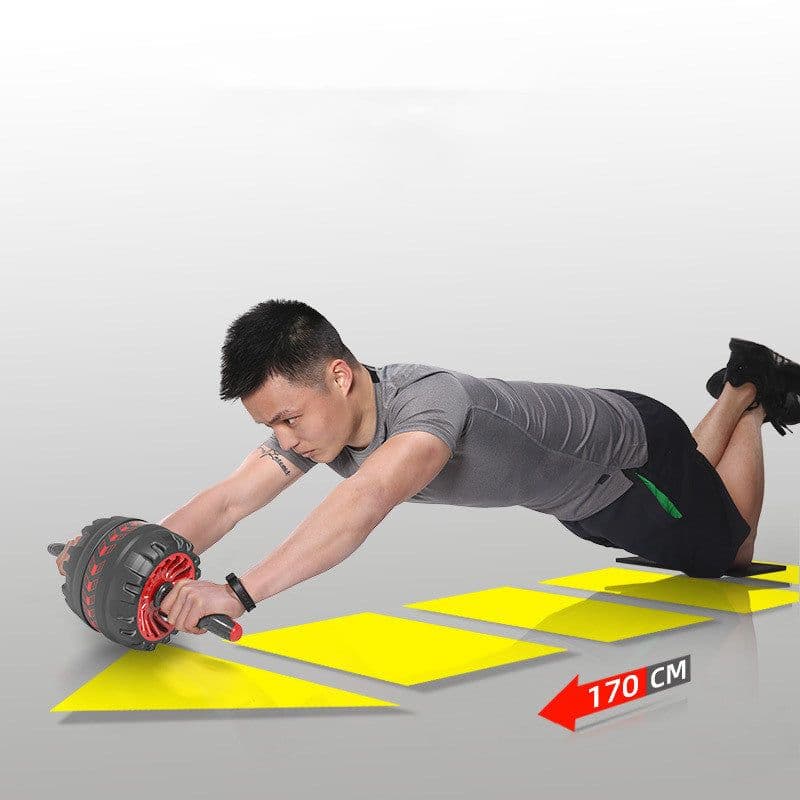 image-Key Abdominal Set Curl Abdominal Muscle Training Automatic Rebound Abdominal Wheel
