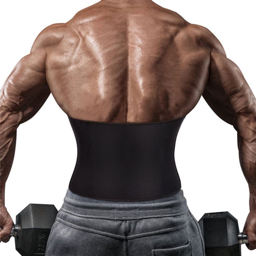 image-Neoprene Men's Corset Waist Belt Waist Trainer Abdomen Breast Buckle Body Shaping