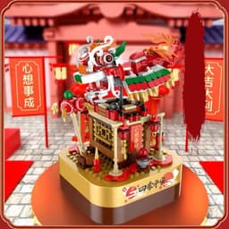 image-DIY Building Blocks Music Box Christmas Tree Model Desktop Decoration Ornaments Gift Box For Woman Kids Present New Year Gifts
