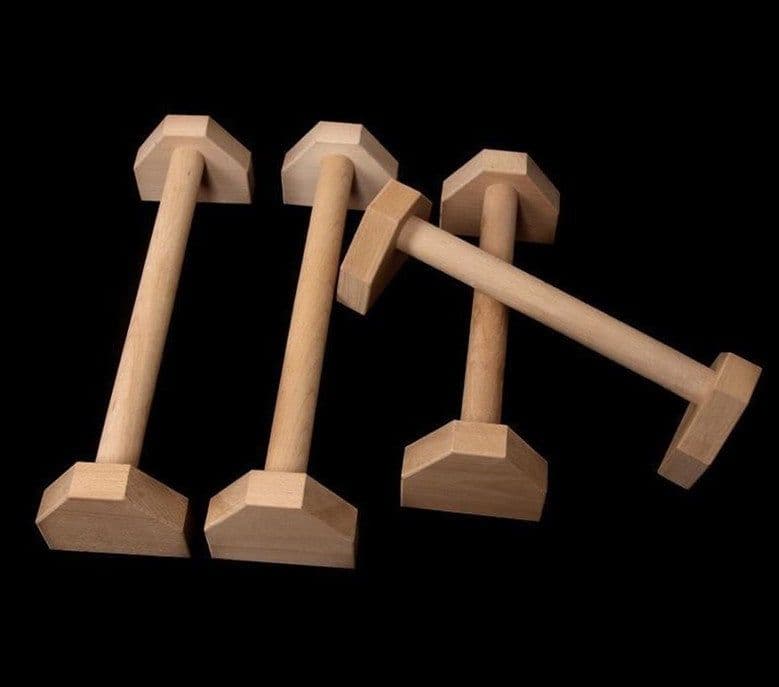 image-Push-up Stand Wooden Single Parallel Bars Inverted Stand Practice Push-up Stand