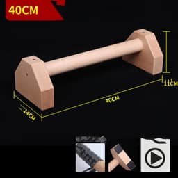 image-Push-up Stand Wooden Single Parallel Bars Inverted Stand Practice Push-up Stand
