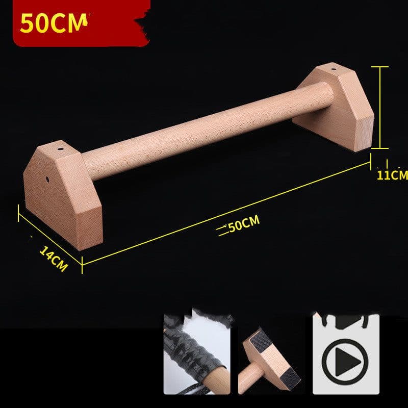 image-Push-up Stand Wooden Single Parallel Bars Inverted Stand Practice Push-up Stand