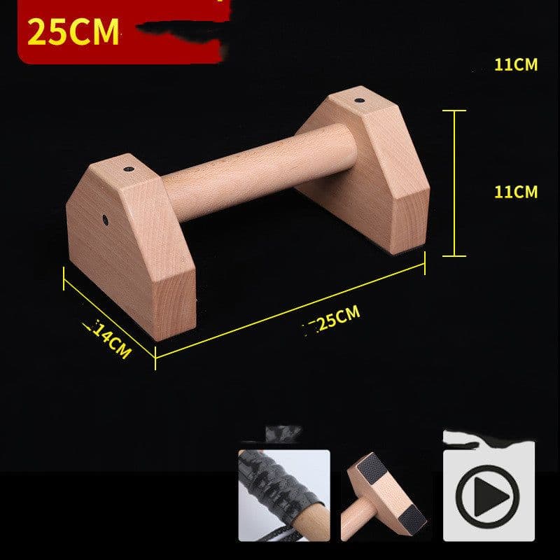 image-Push-up Stand Wooden Single Parallel Bars Inverted Stand Practice Push-up Stand