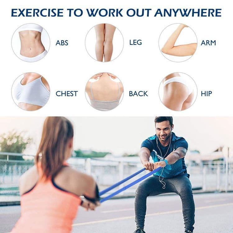 image-Long Crochet Resistance Band Sports Elastic Band Fitness T