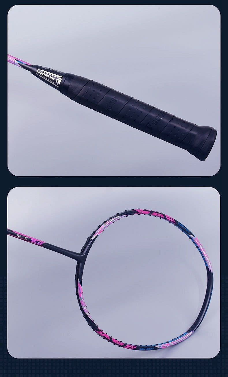 image-Offensive Badminton Racket With Secondary Reinforcement Of 32 Pounds Of Carbon Fiber