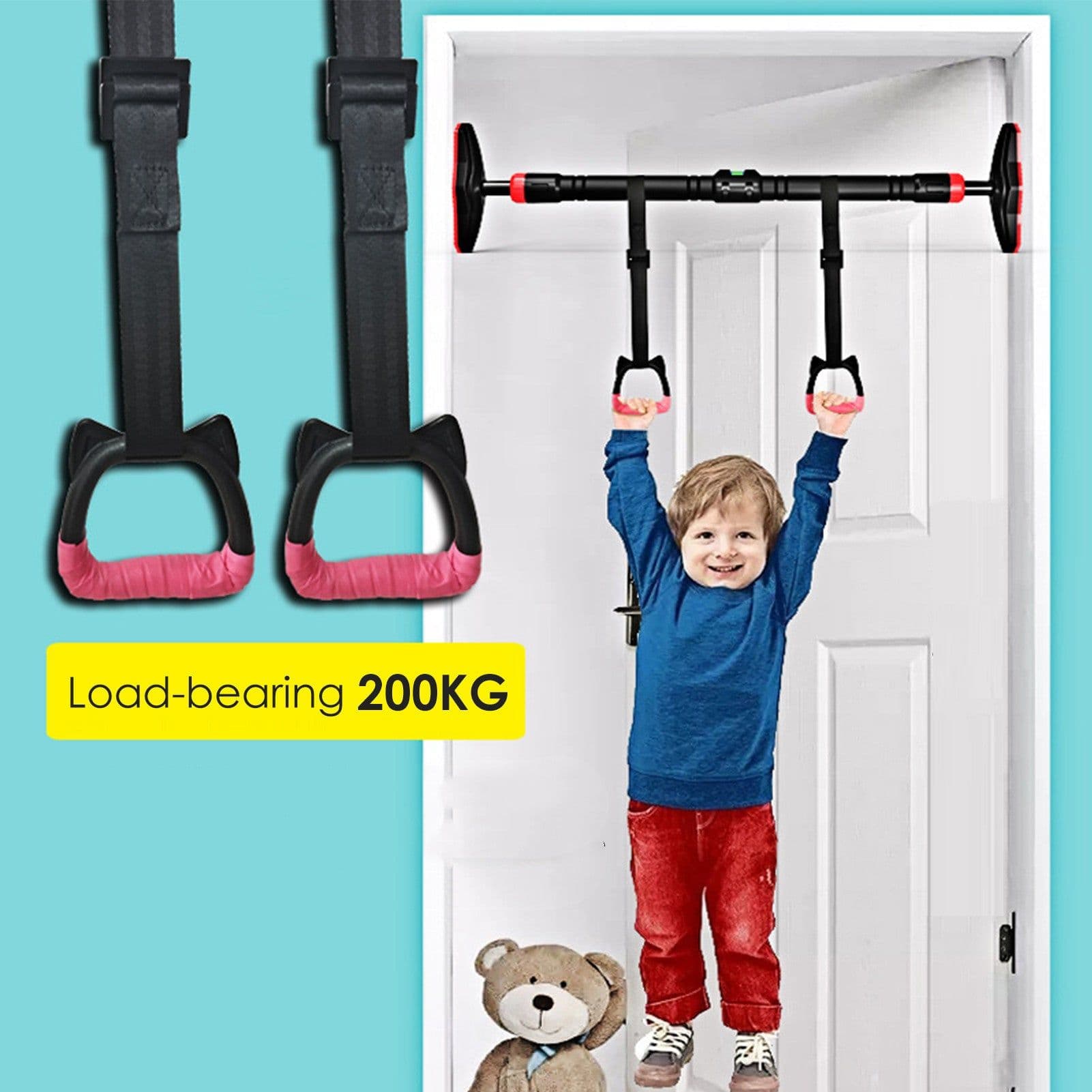 image-Rings For Children's Training Kids Sports Equipment Household Plus Horizontal Bar Indoor Pull Ring