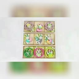 image-Easter Bunny Egg Animal Painting Pendant Wooden Crafts