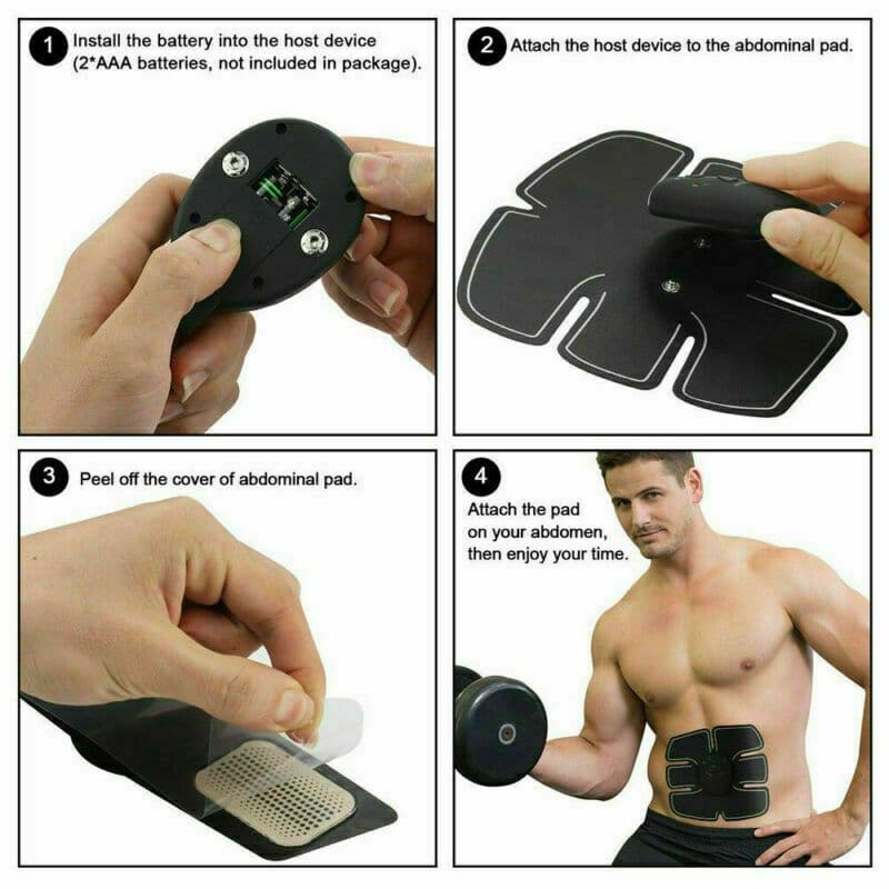 image-Electric Muscle Toner Machine ABS Toning Belt Simulation Fat Burner Belly Shaper