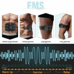 image-Electric Muscle Toner Machine ABS Toning Belt Simulation Fat Burner Belly Shaper