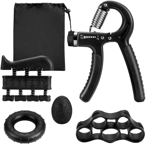 image-Hand Grip Adjustable Trainer Gripper Strengthener Gym Strength Exerciser Adjustable Heavy Gripper Fitness Hand Exerciser Grip Wrist Training Increase Strength Spring Finger Pinch Carpal Expander