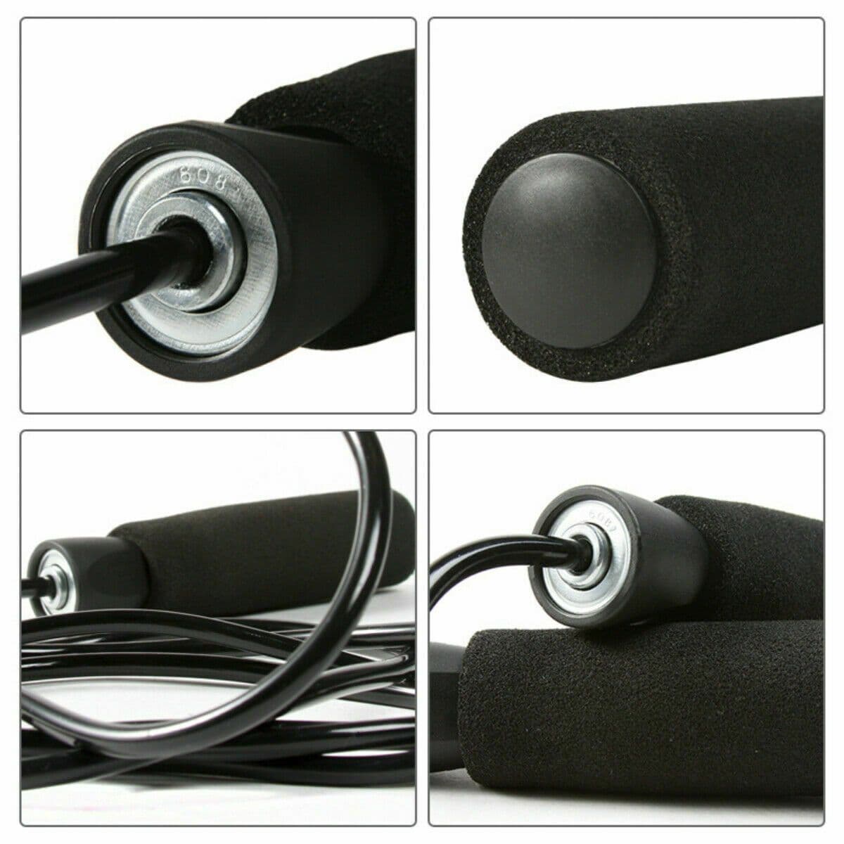 image-Gym Aerobic Exercise Boxing Skipping Jump Rope Adjustable Bearing Speed Fitness Bearing Jump Rope Tangle-Free Jumping Rope Speed Equipments Skipping Adjustable Skipping Rope