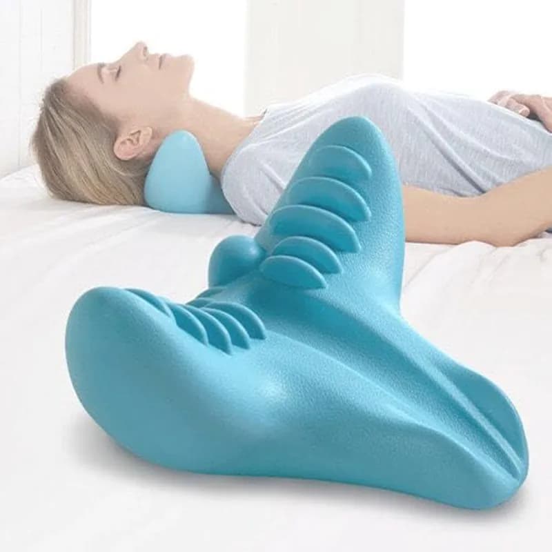 image-Cervical Spine Massage Pillow Gravity Acupressure Neck Massager Cervical Spine Pillow Neck Shoulder Massage Pillow Home Traction Corrector