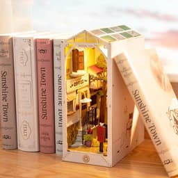 image-Robotime Rolife DIY Book Nook Wooden Miniature Doll House Light For Bookshelf Insert Furniture