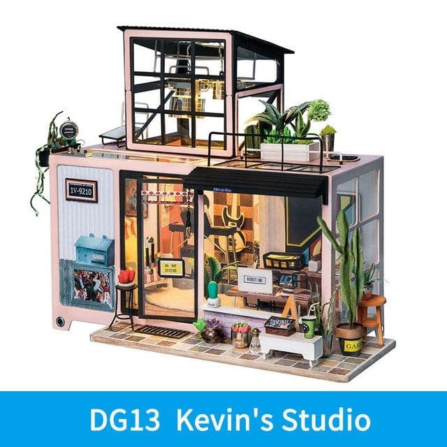image-Robotime DIY Wooden Miniature Dollhouse 1 24 Handmade Doll House Model Building Kits Toys For Children Adult Drop Shipping