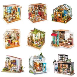 image-Robotime DIY Wooden Miniature Dollhouse 1 24 Handmade Doll House Model Building Kits Toys For Children Adult Drop Shipping