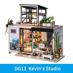 image-Robotime DIY Wooden Miniature Dollhouse 1 24 Handmade Doll House Model Building Kits Toys For Children Adult Drop Shipping